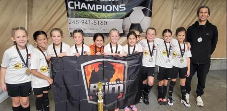 15 Girls Black are Michigan Soccer Classic Champions!!
