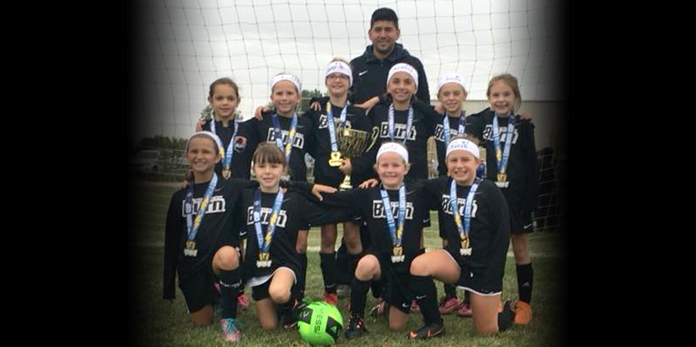 U9 Girls 10 Black Lightning Cup Champs